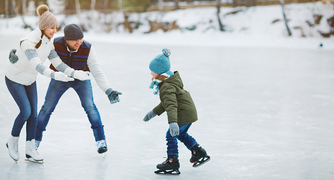 Esportes de inverno: patinação no gelo