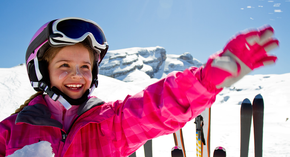 Férias de esqui com crianças