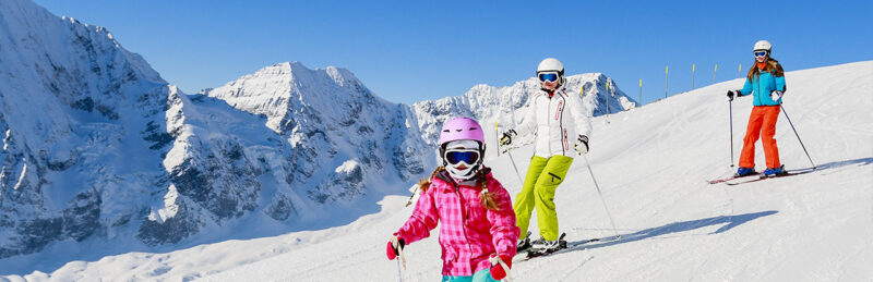 Ski na neve em família