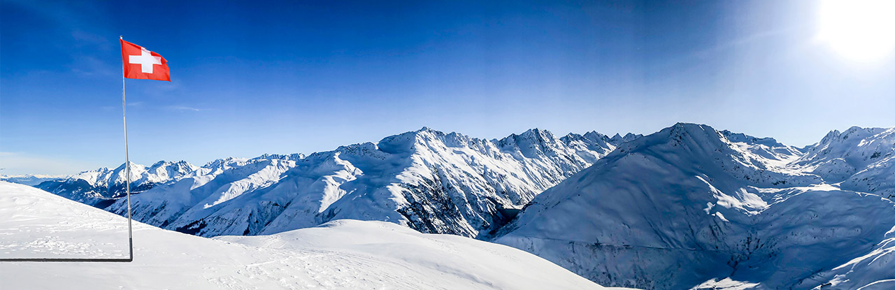 Estação de esqui na Suíça
