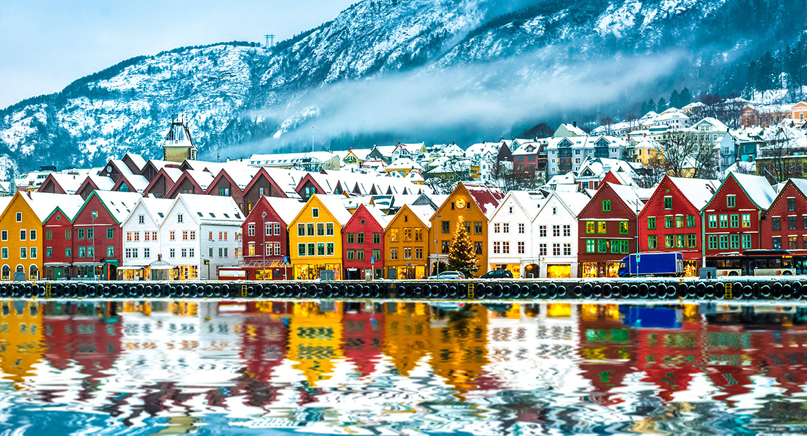 Bergen, cidade que neva