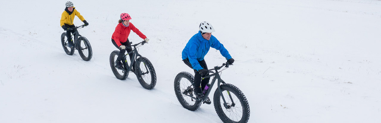 A fat bike é uma atividade de inverno popular