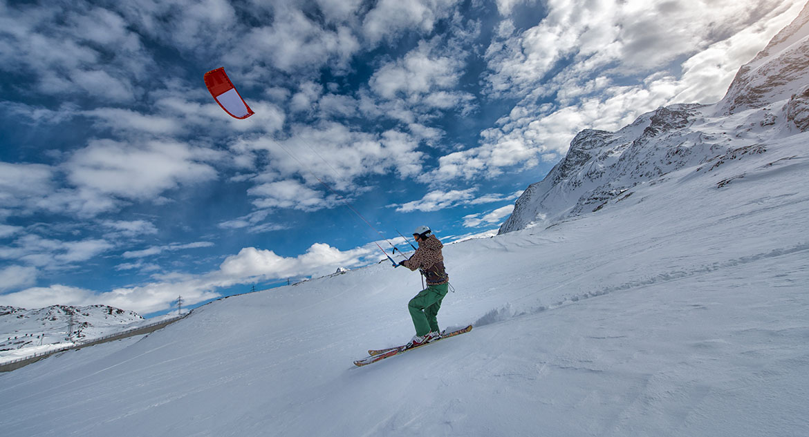 Snowkiting - esporte diferente