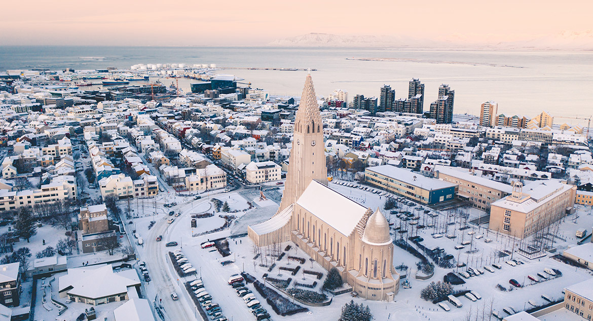 Reykjavik com neve