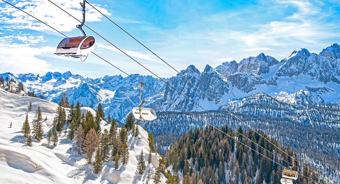 Cortina está entre as estações de ski na Europa mais conhecidas