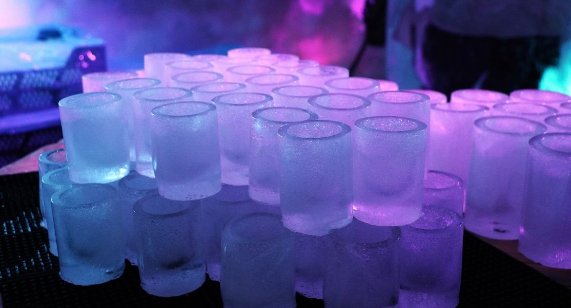 Copos de gelo do Ice Kube Bar