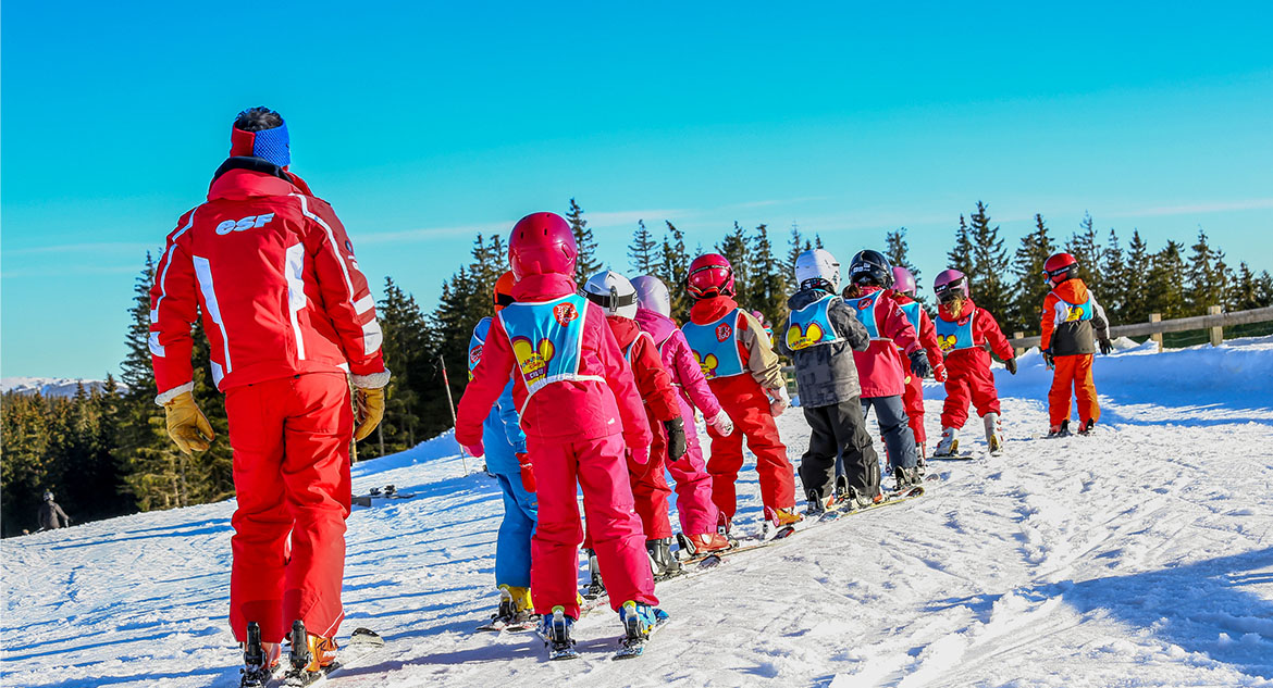 Aulas de esqui para crianças