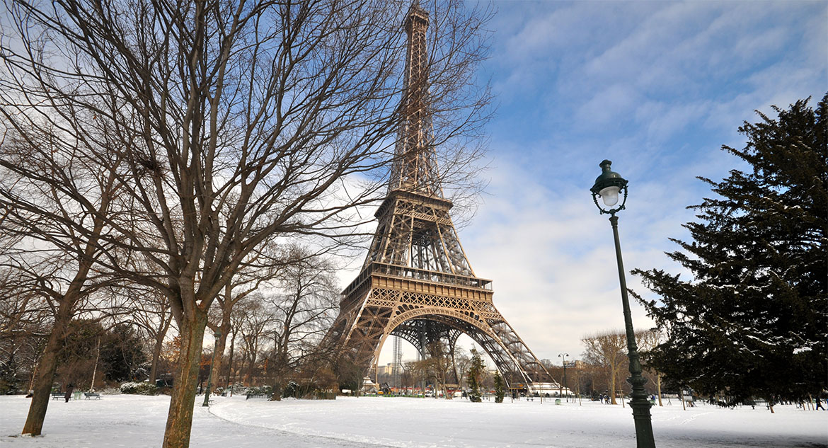 Paris na Europa no inverno