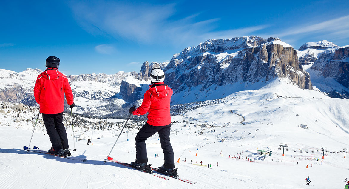 Val di Fassa é uma estação de esqui tranquila