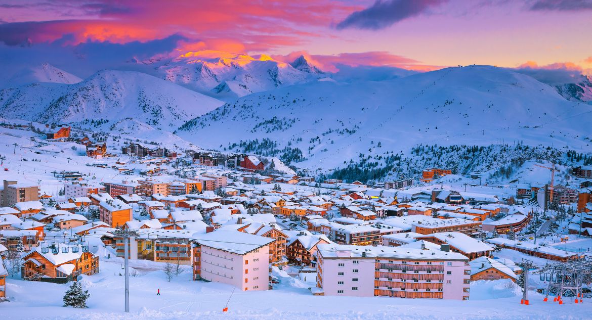 Panorama da estação Alpe d'Huez