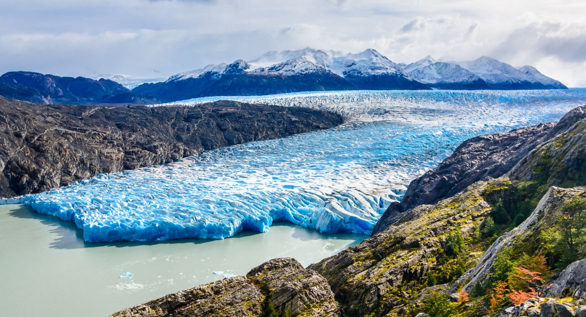 Vista para a Grey Glacier