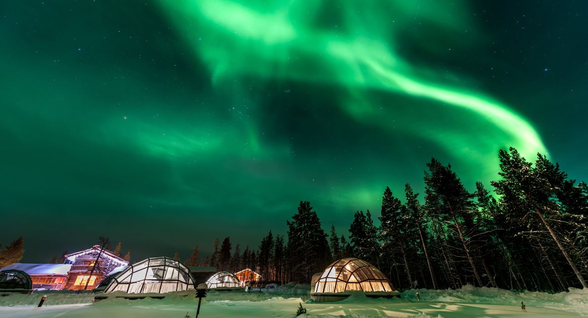 aurora boreal na lapônia finlandesa