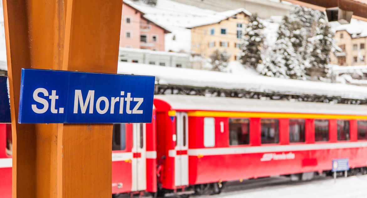 estação ferroviaria em St. Moritz
