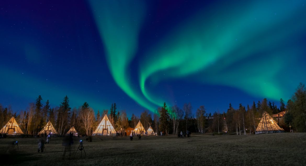 aurora boreal em Yellowknife