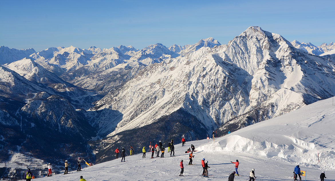 Área de esqui da Via Lattea, na Itália