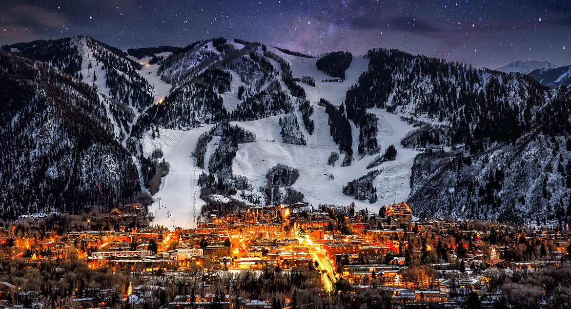 Vista da cidade de Aspen, Colorado
