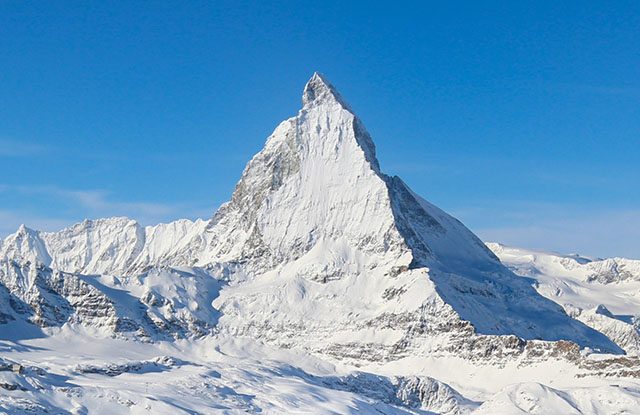 Geleira Matterhorn, Suíça com neve