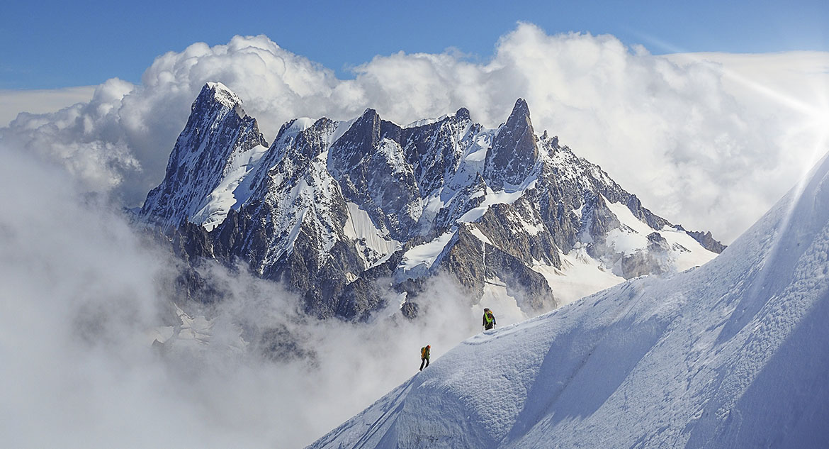 Vista do pico do Mont Blanc