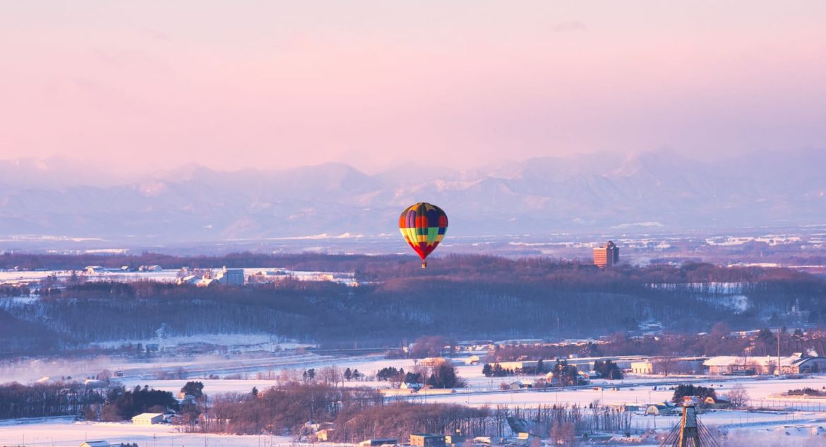 passeio de balão em Hokkaido