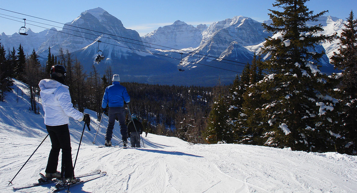 Estação de esqui no Canadá