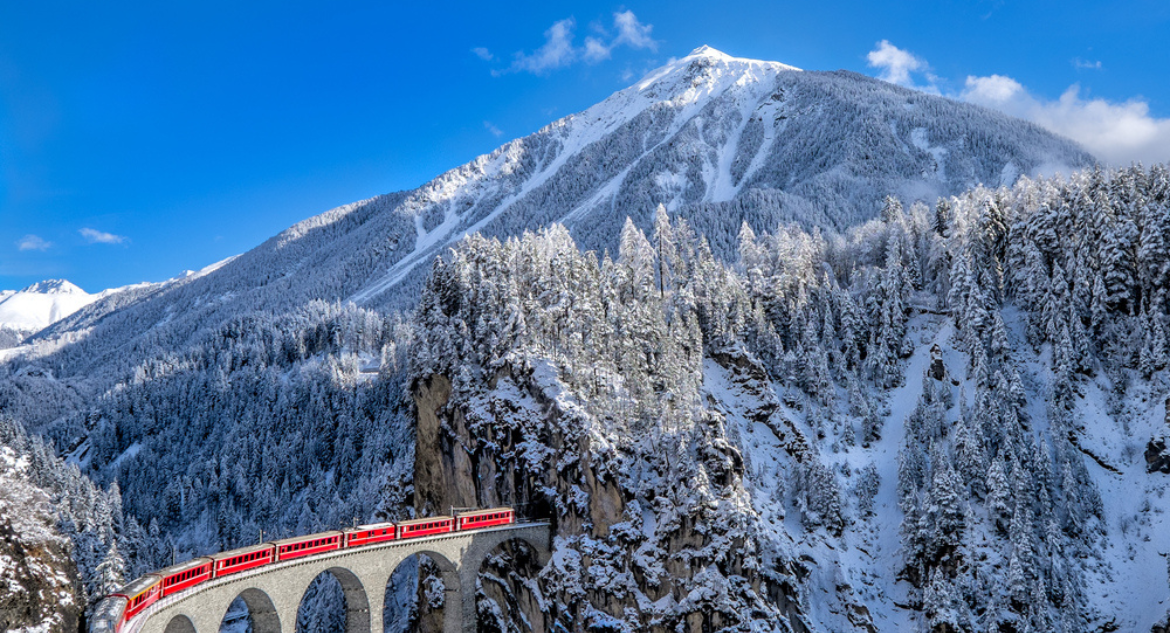 Glacier Express viagem de trem pela Suiça