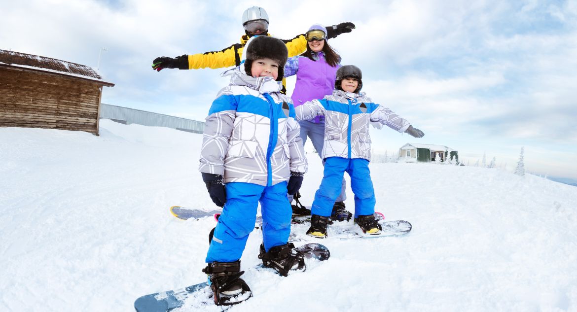 estação de esqui para família