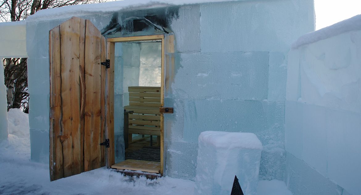 sauna de gelo na laponia
