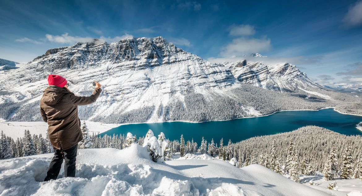 paisagem de neve no canadá