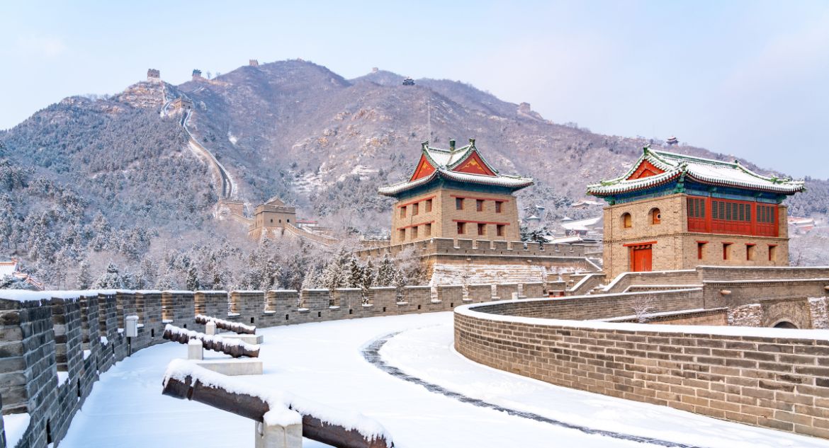 grande muralha da china no inverno