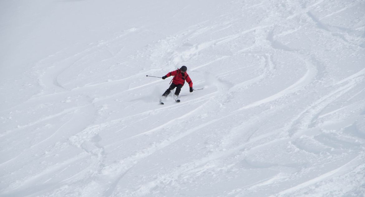 Esquiador na Itália