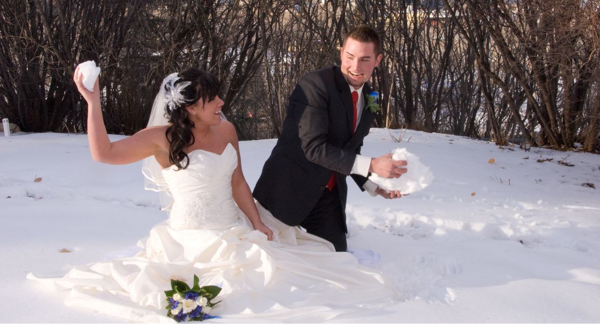 atividades de neve em casamento