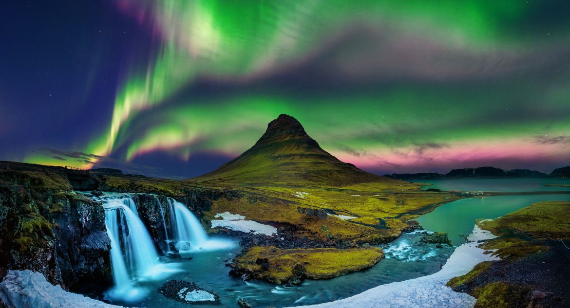 aurora boreal na islandia