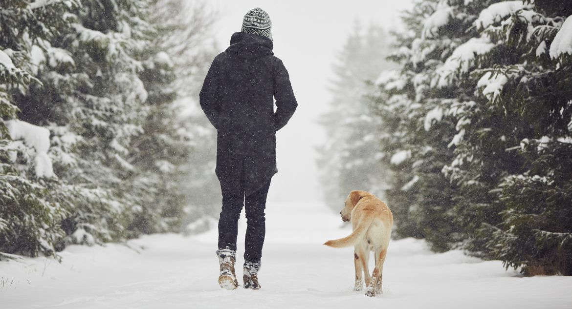 caminhada na neve