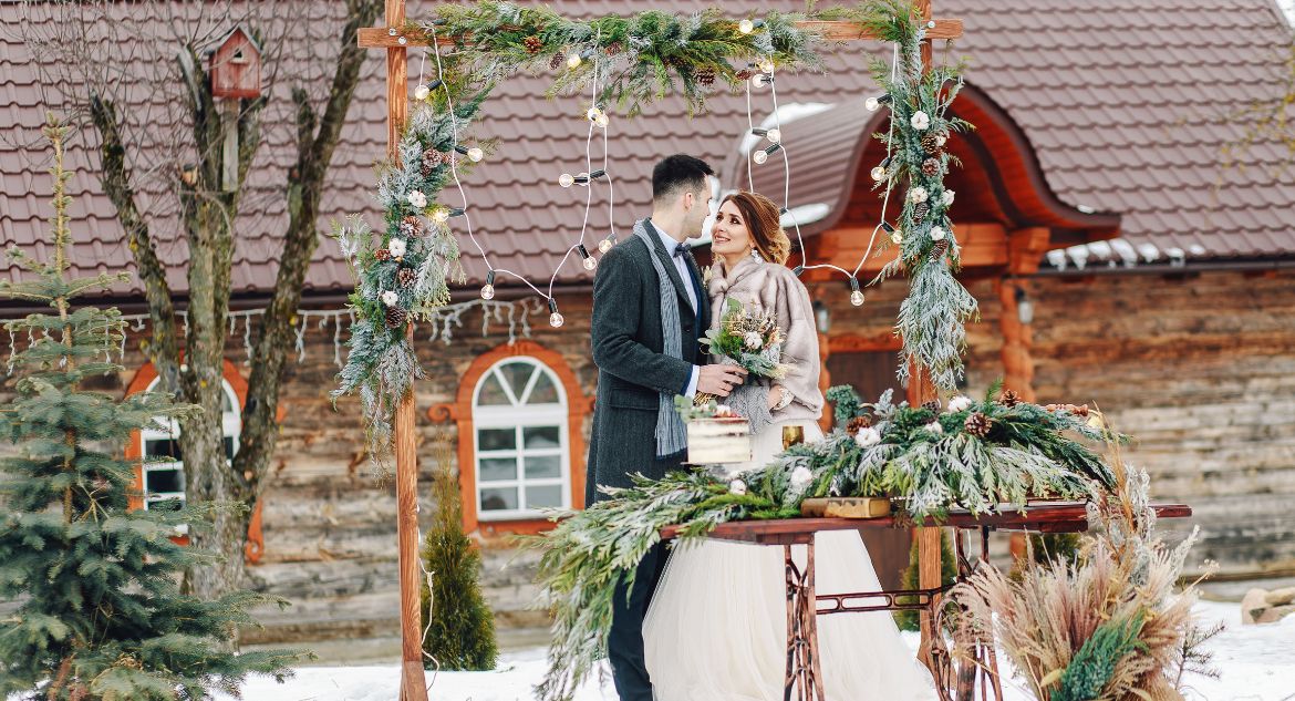 casamento com decoração alpina