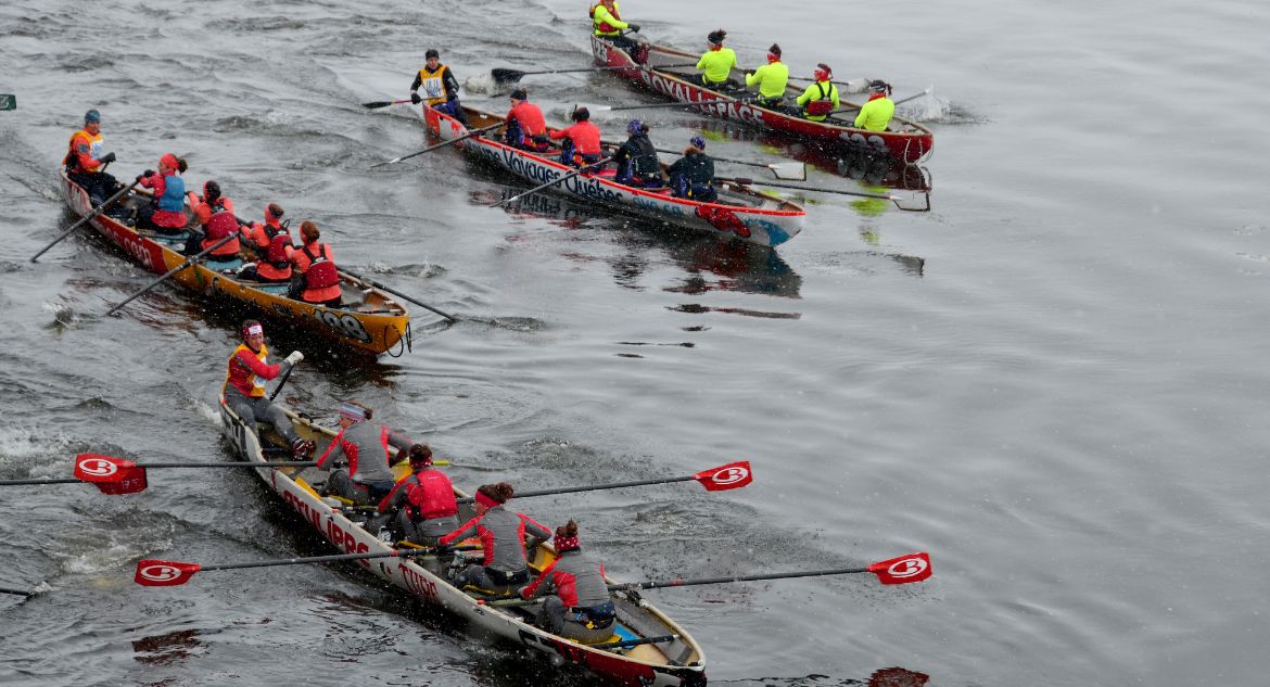 corrida de canoa do carnaval de Quebec