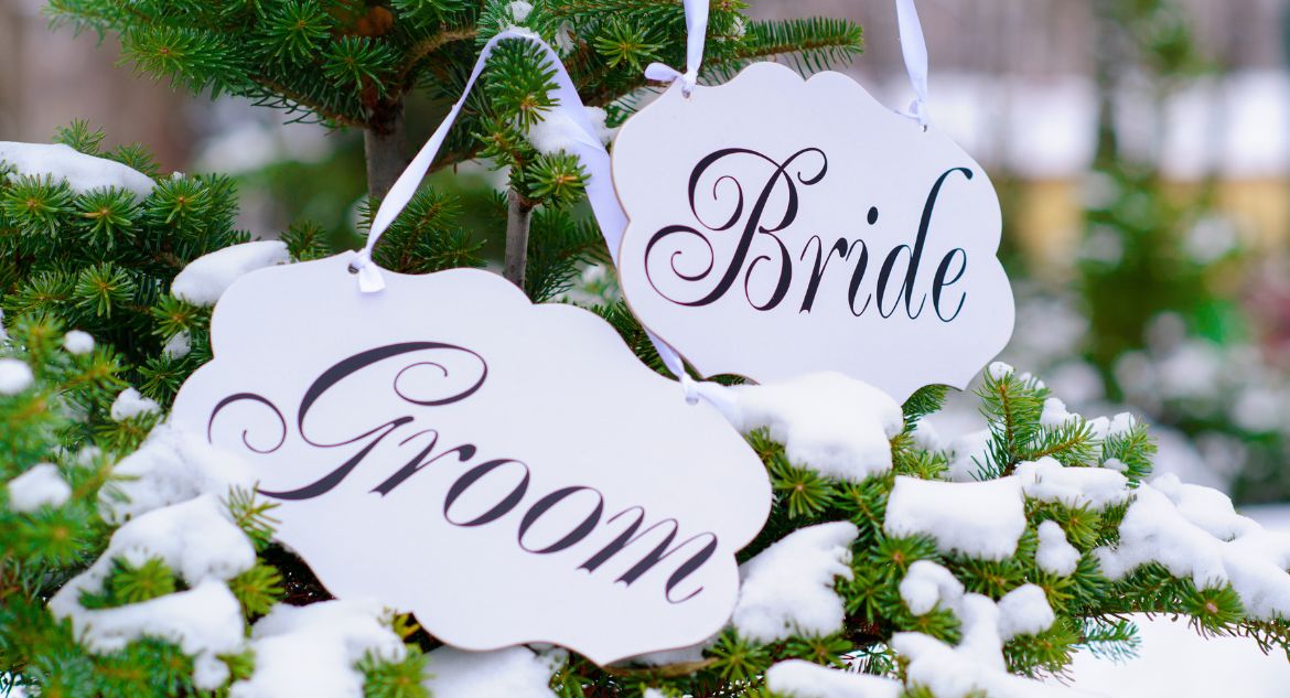 decoração casamento na neve